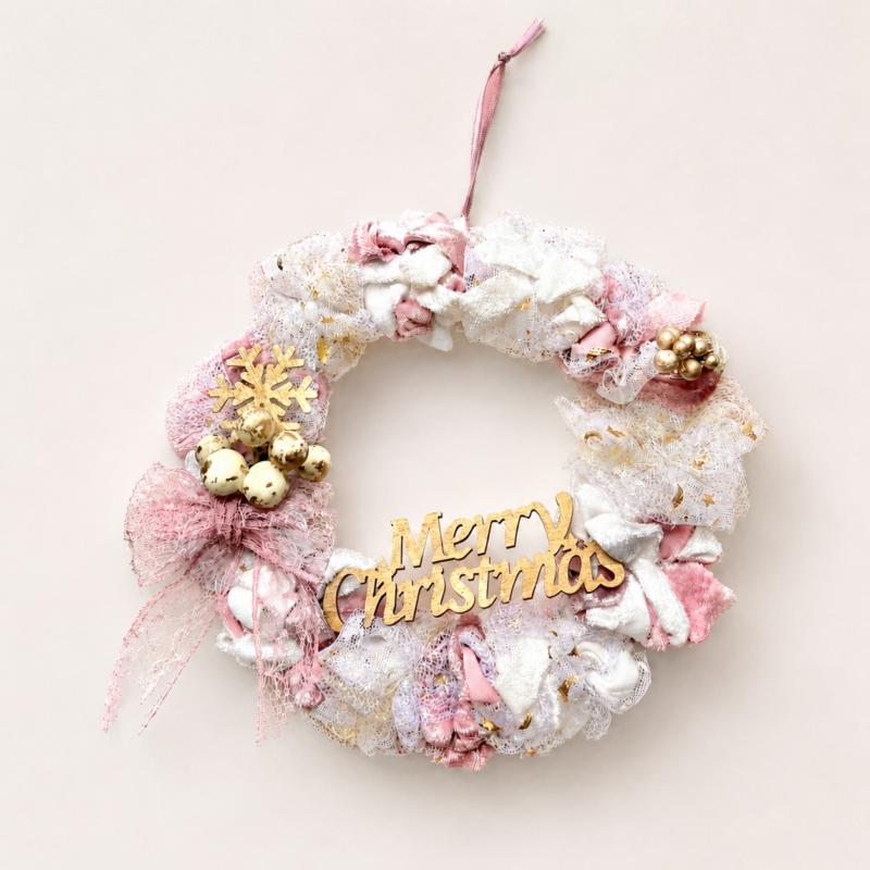 ふわふわリースクリスマスバージョン